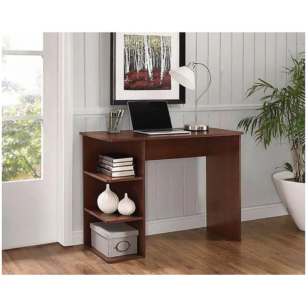Computer Desks*Easy 2 Go Student 40" W Computer Desk, Dark Wood (WE-OF-0146-CC)