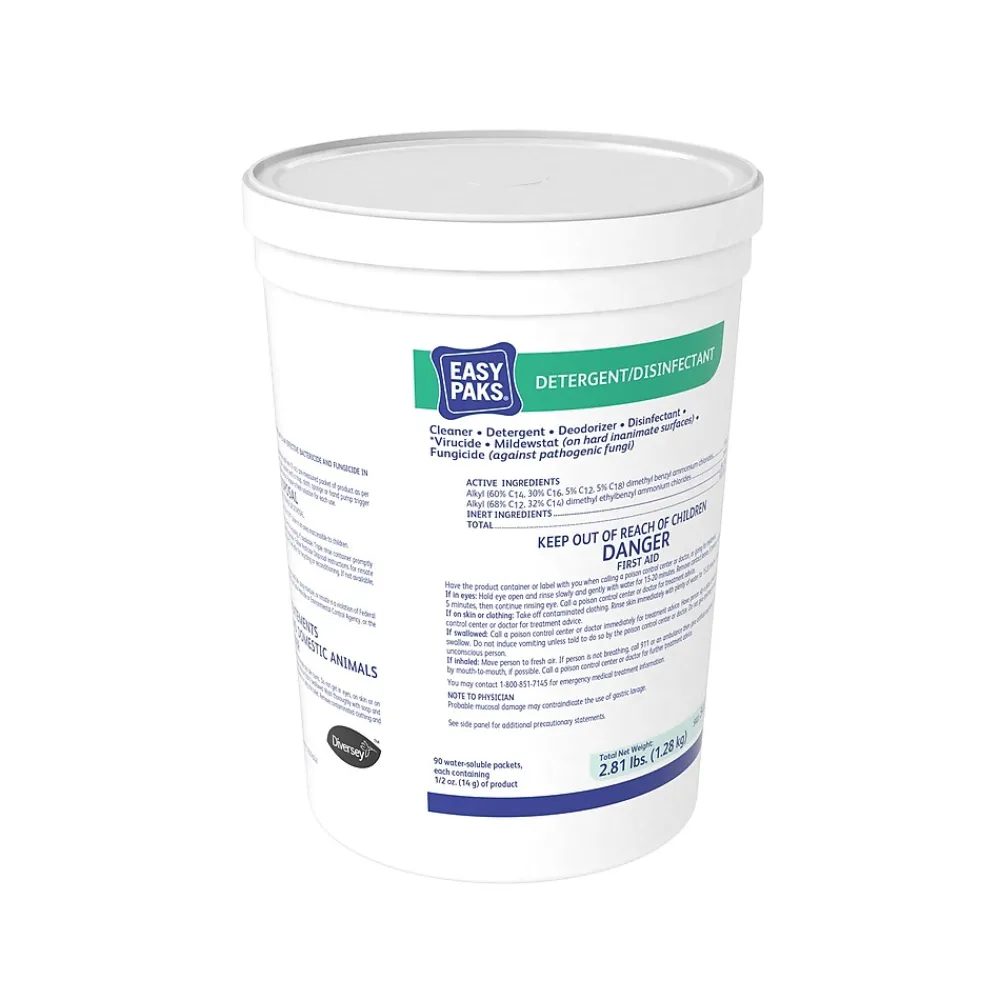 Detergent/Disinfectant, Original Scent, .5 oz. Packets, 90/Tub, 2 Tubs/Carton (DVO5412135)<Easy Paks Sale