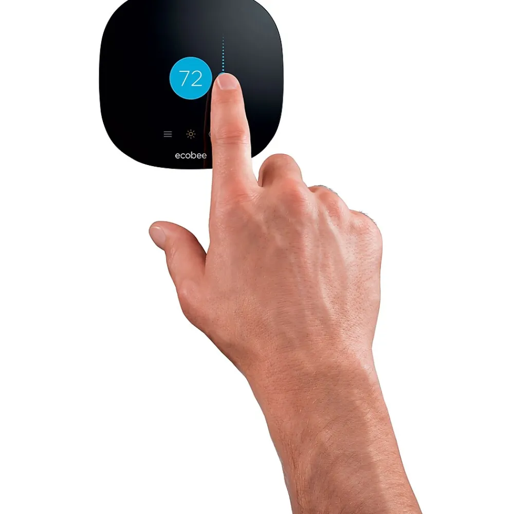 ecobee 3 Lite 2.0 WiFi Smart Thermostat, White/Black/Silver (EB-STATE3LT-02)