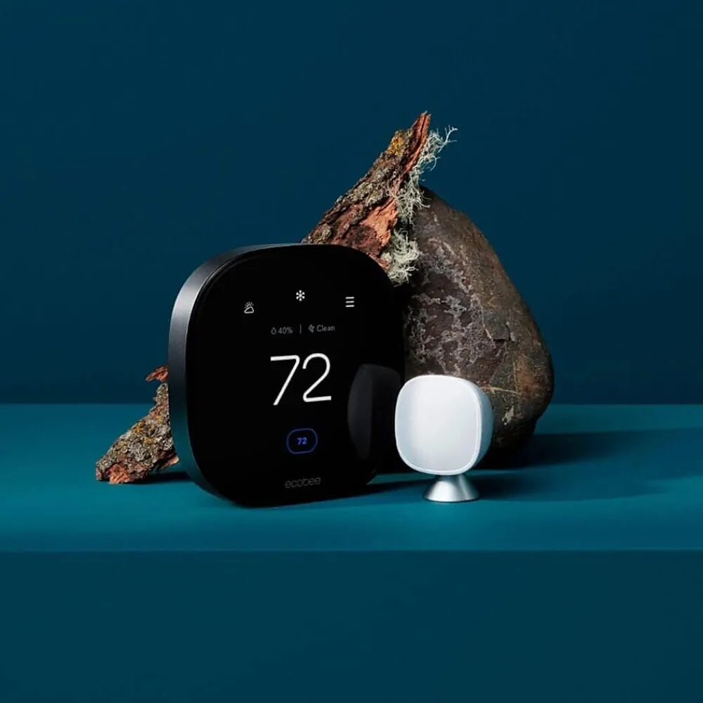 ecobee Premium Smart Programmable Touch-Screen Thermostat, Smart Sensor Included (EB-STATE6-01)