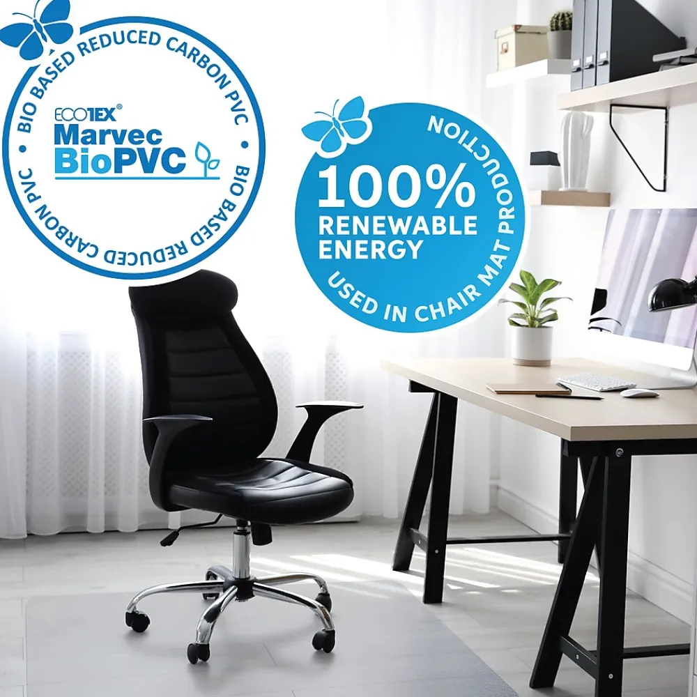 Chair Mats*Ecotex Hard Floor Chair Mat, 36" x 48", Clear Marvec BioPVC (NRCMFLFS0002)