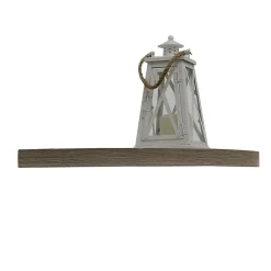 Shelving*Eden Grove MDF Mounted Corner Shelf, 14", Driftwood (9602054E)