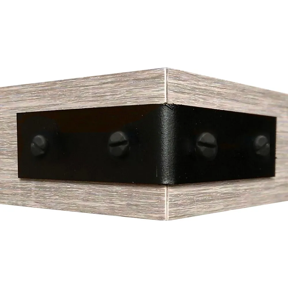 Shelving*Eden Grove MDF Mounted Shelf with Metal Corners, Oak (9602068E)