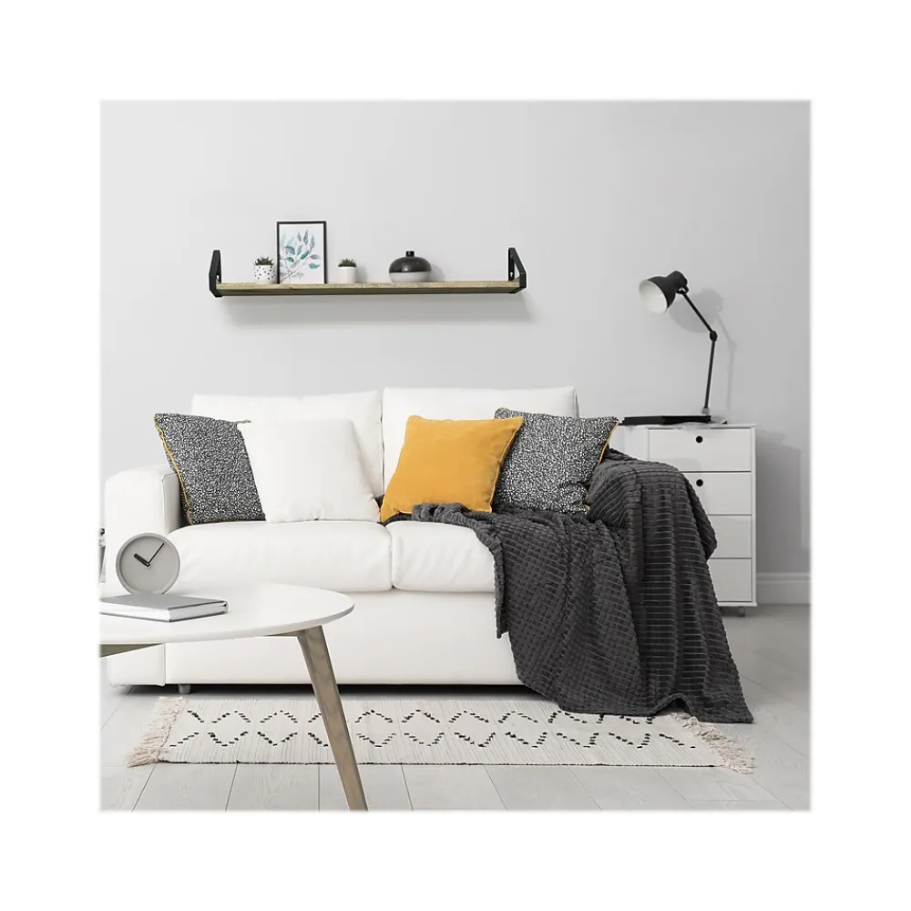 Shelving*Eden Grove Shelving Wood Mounted Ledge, 36", Driftwood (9602092E)