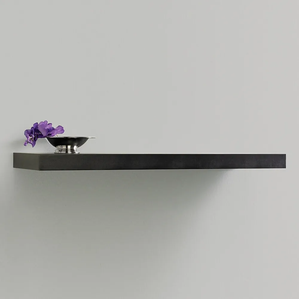 Shelving*Eden Grove Square Edge Single Wall Shelf, 36"W, Black ( 0191402)