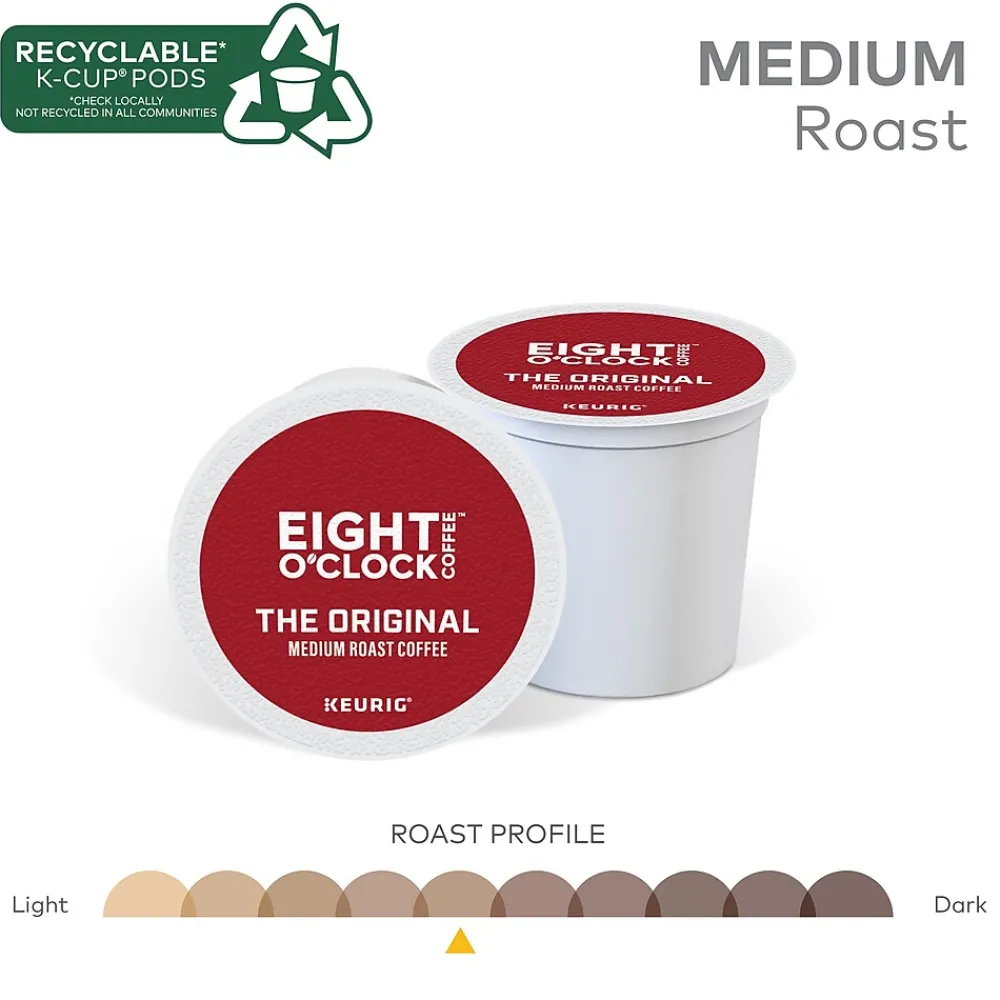 Eight O'Clock Original Coffee Keurig® K-Cup® Pods, Medium Roast, 96/Carton (64053)