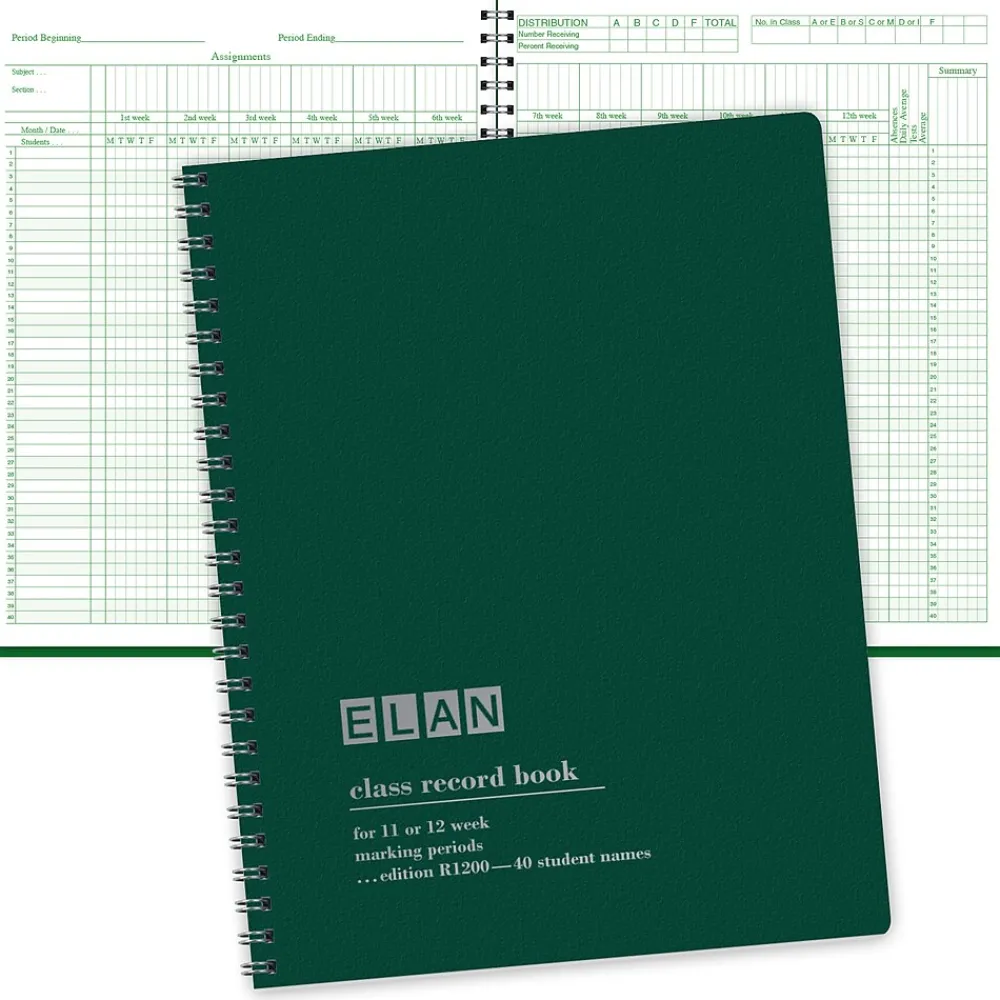 Grade Books*ELAN Undated Class Record Book, 8.5" x 11", 50/Pack (R1200-CP)
