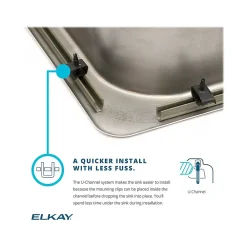 Elkay Celebrity 4-Hole Single-Bowl Drop In Kitchen Sink, 21.25