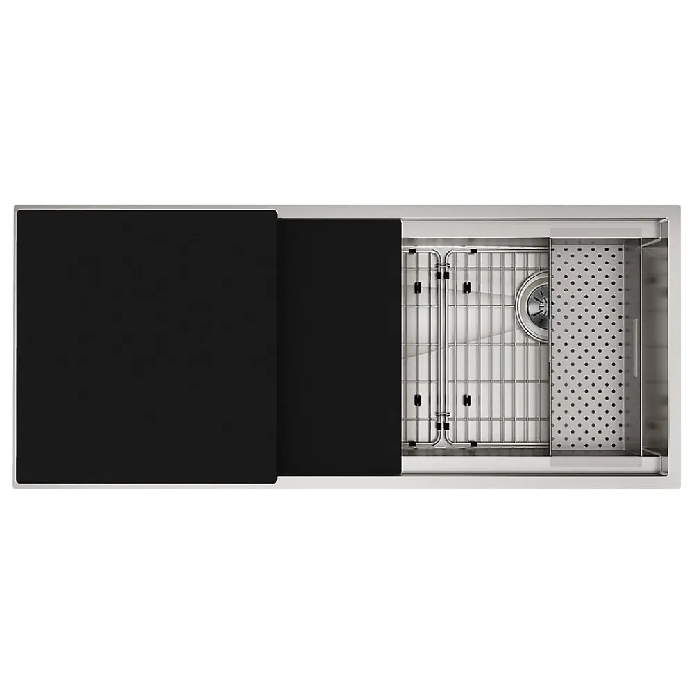 Elkay Circuit Chef Single-Bowl Undermount Sink Kit, 20.5" x 45.5" x 10", Stainless Steel, Lustrous Satin (CS45BPK)
