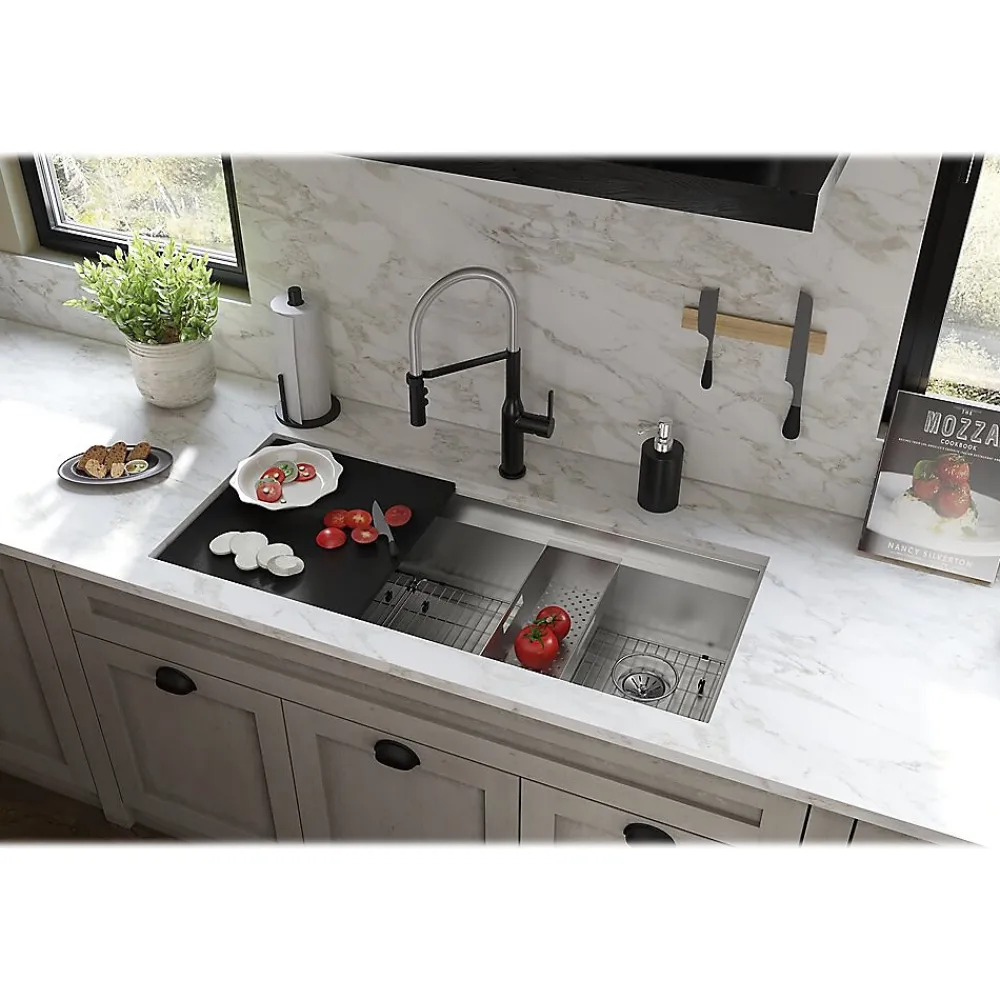 Elkay Circuit Chef Single-Bowl Undermount Sink Kit, 20.5" x 45.5" x 10", Stainless Steel, Lustrous Satin (CS45BPK)