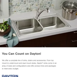 Elkay Dayton Bar Sink, Stainless Steel, Single Bowl, Top Mount, Satin (D117191)