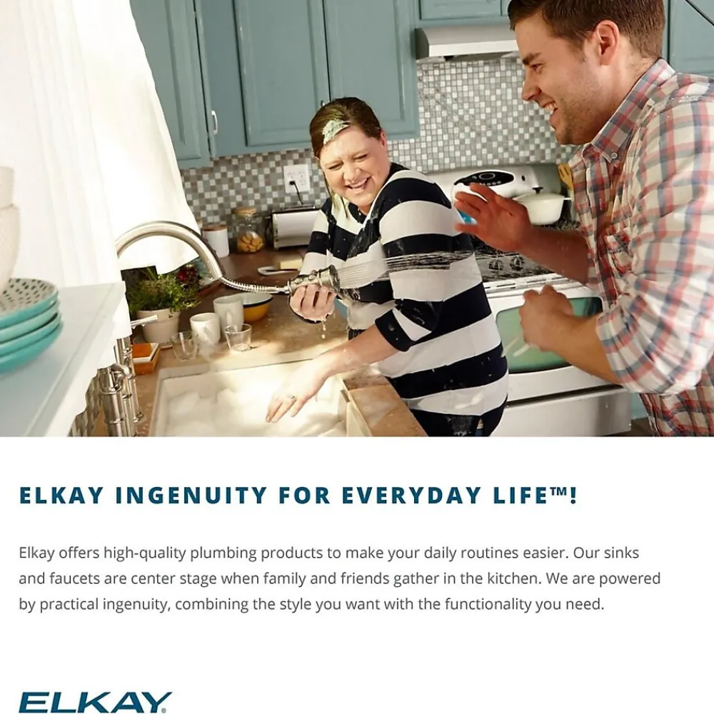 Elkay Lustertone 25" Drop In Single Basin Stainless Steel Kitchen Sink (LRAD2521553)