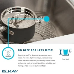 Elkay Lustertone Stainless Steel 26-1/2