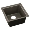 Elkay Quartz Luxe Single-Bowl Drop-In/Undermount Bar Sink, 15.75" x 15.75" x 7.69", Quartz, Chestnut (ELX1616CN0)