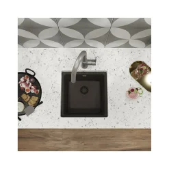 Elkay Quartz Luxe Single-Bowl Drop-In/Undermount Bar Sink, 15.75