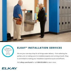 Elkay Versatile Cooler Wall Mount Bi-Level ADA Non-Filtered, 8 GPH Stainless (EZSTL8SC)