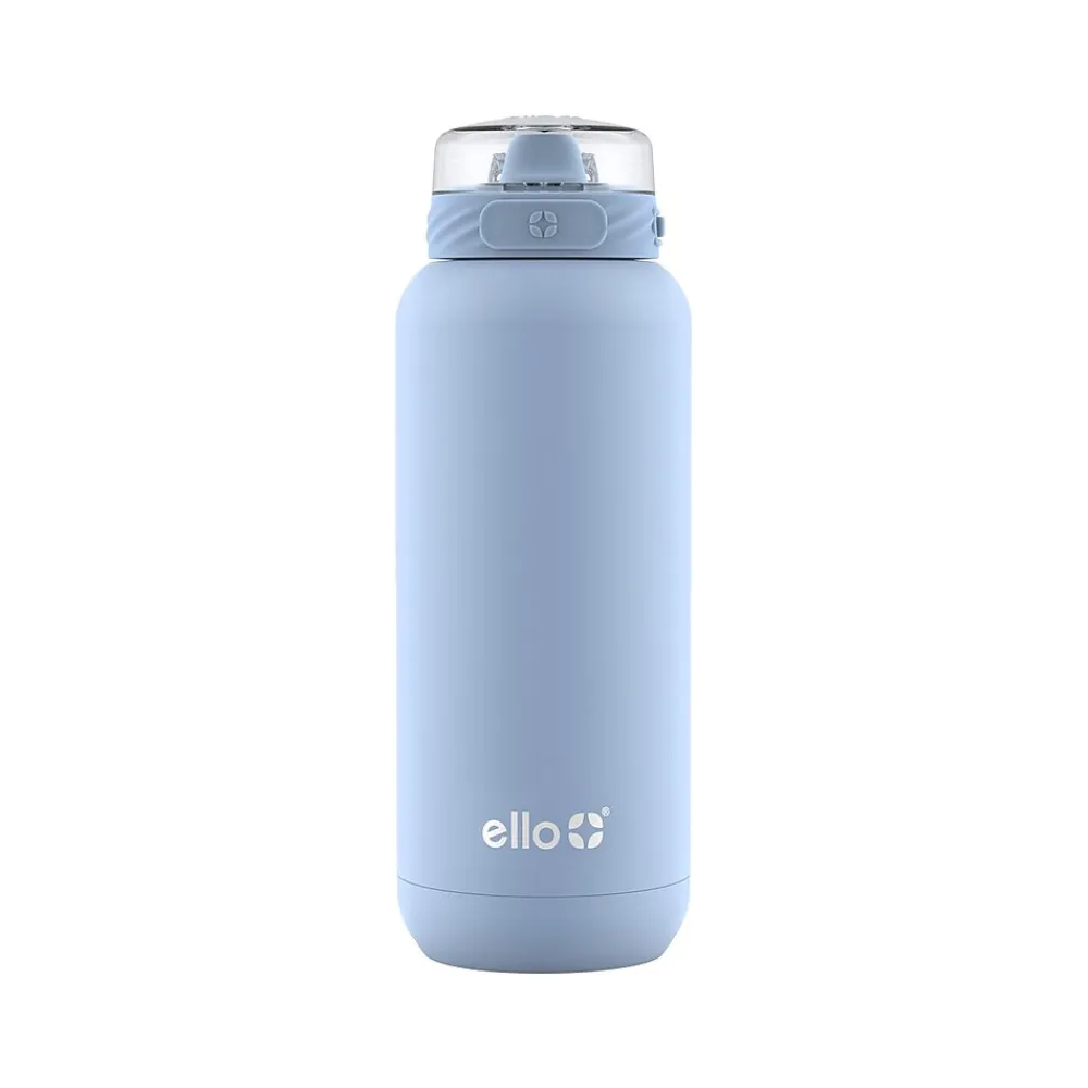 ello Cooper Stainless Steel Vacuum Insulated Water Bottle, 32 oz., Halogen Blue (489-0999-025-6)