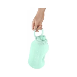 ello Hydra Time Markers Plastic Water Bottle with Straw, 64 oz., Yucca (299-0826-025-2)