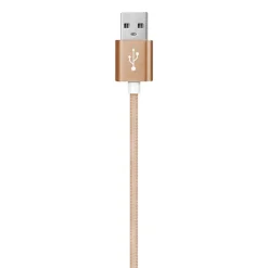 Charge and Sync USB-C 2.0 to USB-A Cable, 6 ft., Gold, (EUTC604GL)<Ematic Clearance