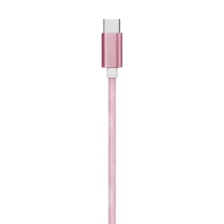 Ematic Charge and Sync USB-A to USB-C Cable, 3 ft., Pink, (EUSBCPN)