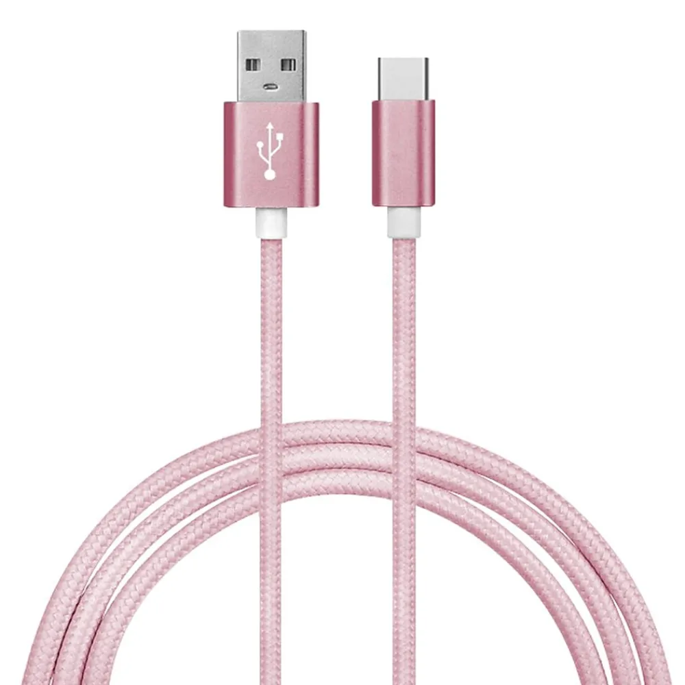 Ematic Charge and Sync USB-A to USB-C Cable, 3 ft., Pink, (EUSBCPN)