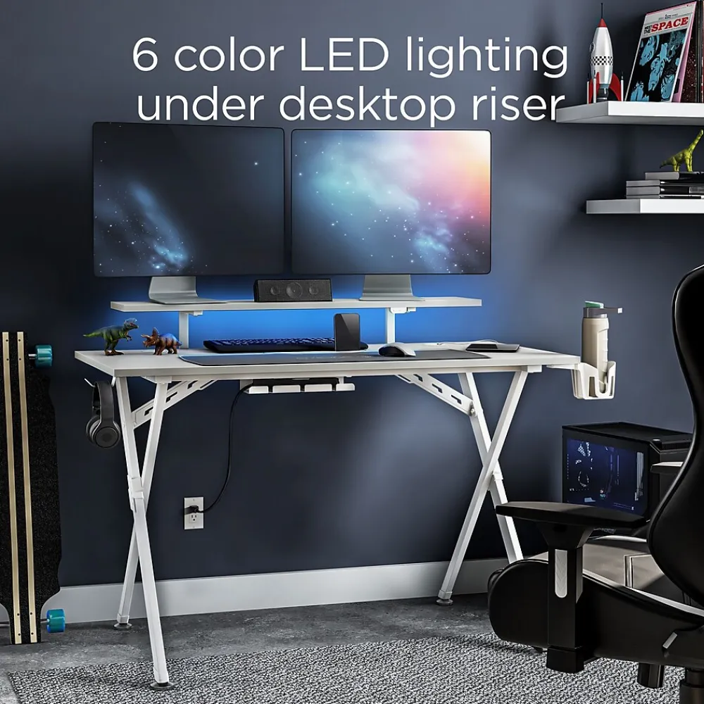 Office Desks*Emerge Vizon 47"W Gaming Desk, (60986) White