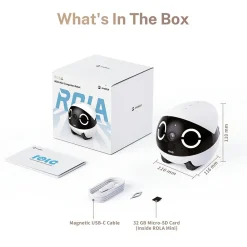 Enabot ROLA Mini Companion Robot, Black (ROLA Mini)