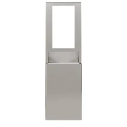 ® Flex High Capacity Trash Receptacle for 15” Wall Cavity by GP PRO, Stainless, 9.03"W x 21.75"D x 60.25”H (59791)<enmotion