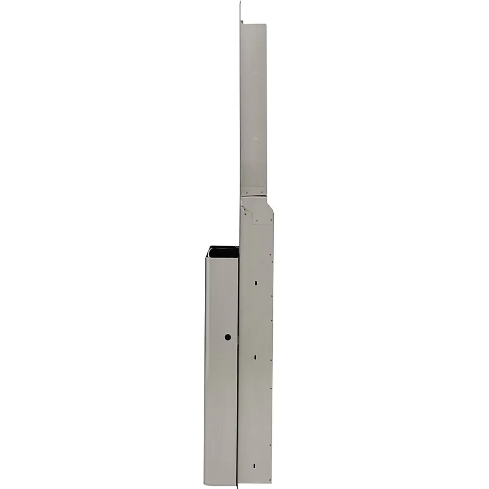 ® Flex High Capacity Trash Receptacle for 15” Wall Cavity by GP PRO, Stainless, 9.03"W x 21.75"D x 60.25”H (59791)<enmotion