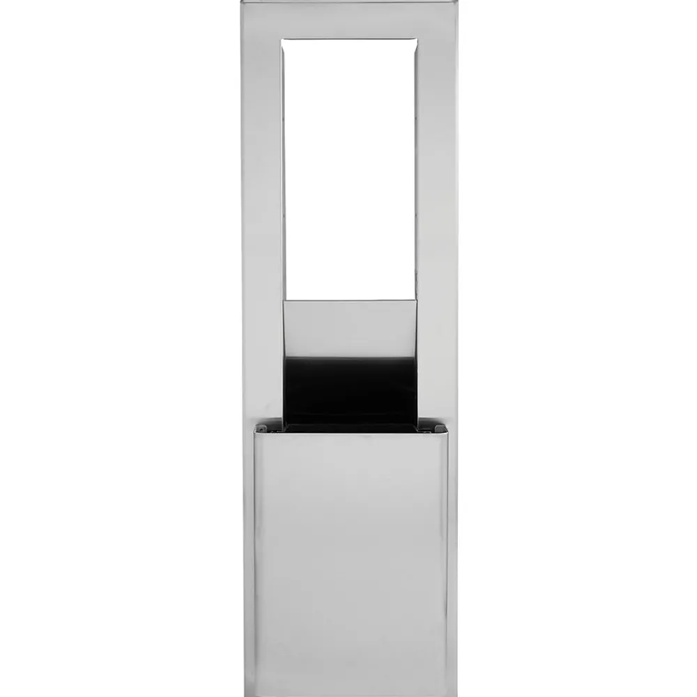 ® Flex Trash Receptacle for 10.75" Wall Cavity by GP PRO, Stainless, 9.03"W x 21.75"D x 60.25"H (59753)<enmotion Discount