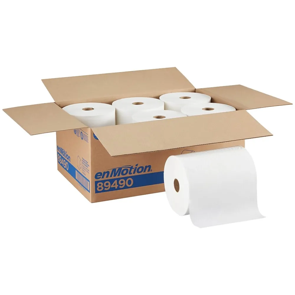 enmotion Recycled Hardwound Paper Towels, 1-ply, 800 ft./Roll, 6 Rolls/Carton (89490)