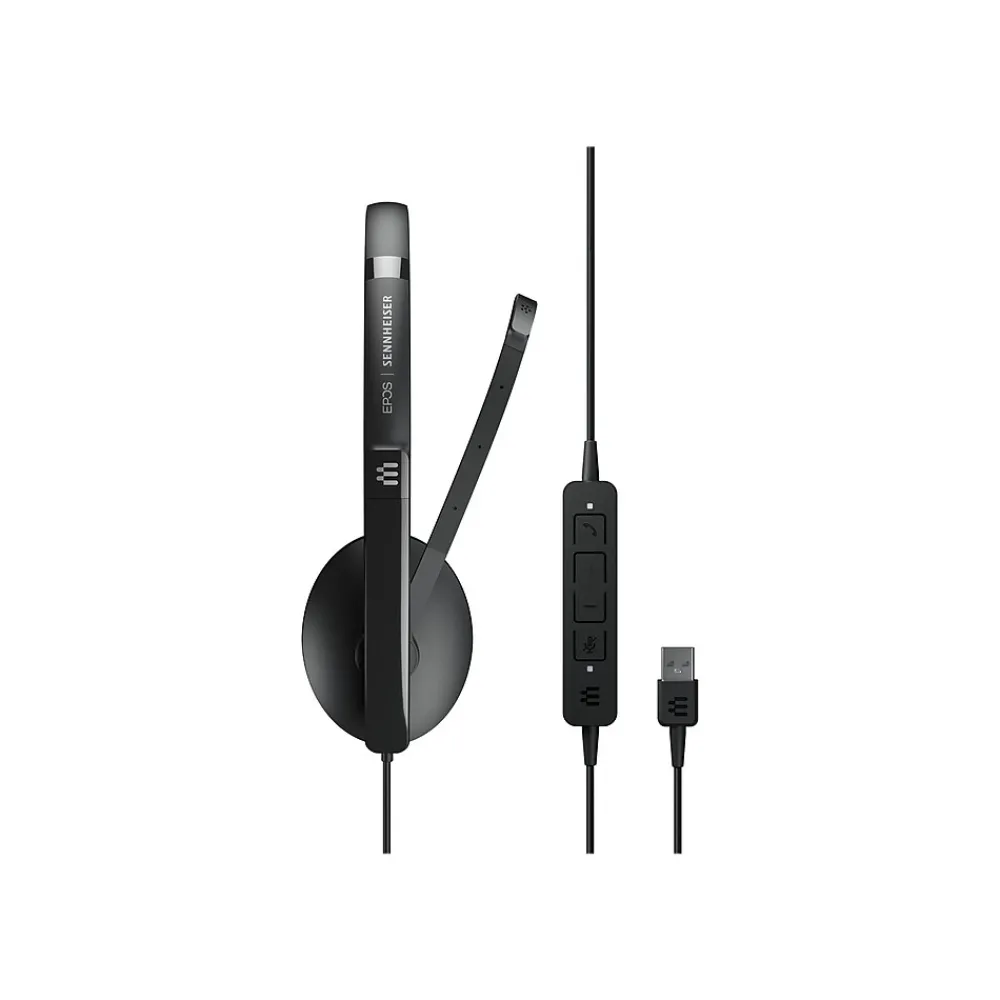 EPOS ADAPT 160 USB II Noise Canceling Stereo On Ear Mobile Headset, Black (1000915)