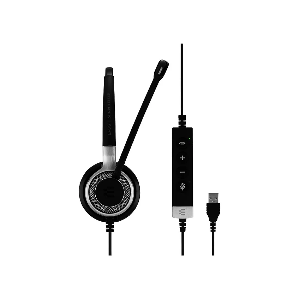 EPOS IMPACT SC 660 ANC USB Noise Canceling Stereo Headset, On Ear, Black (1000650)