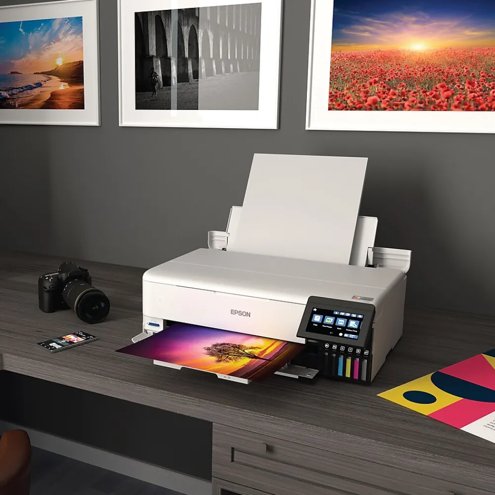 Epson EcoTank Photo ET-8550 Wireless Color Inkjet Printer, All-In-One Supertank, Print, Scan, Copy (9472524)