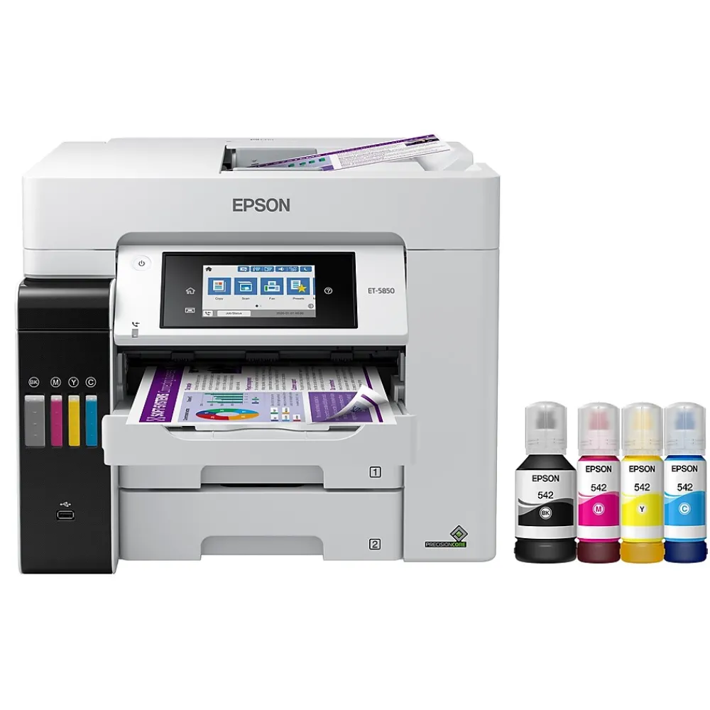 Epson EcoTank Pro 5850 Wireless Color Inkjet Printer, All-In-One Supertank, Print, Scan, Copy, Fax (9472509)