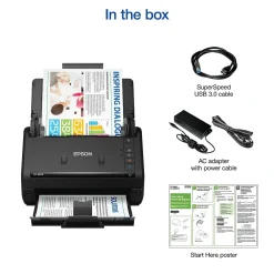 Epson WorkForce ES-400 II Duplex Document Scanner, Black (B11B261201)