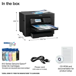 Epson WorkForce Pro 7840 Wireless Color Inkjet Printer, All-In-One, Print, Scan, Copy, Fax (9472531)