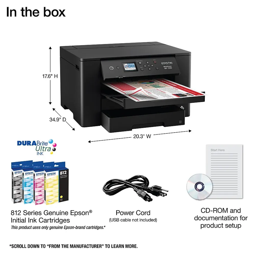 Epson WorkForce Pro WF-7310 Wireless Color Printer (C11CH70201)
