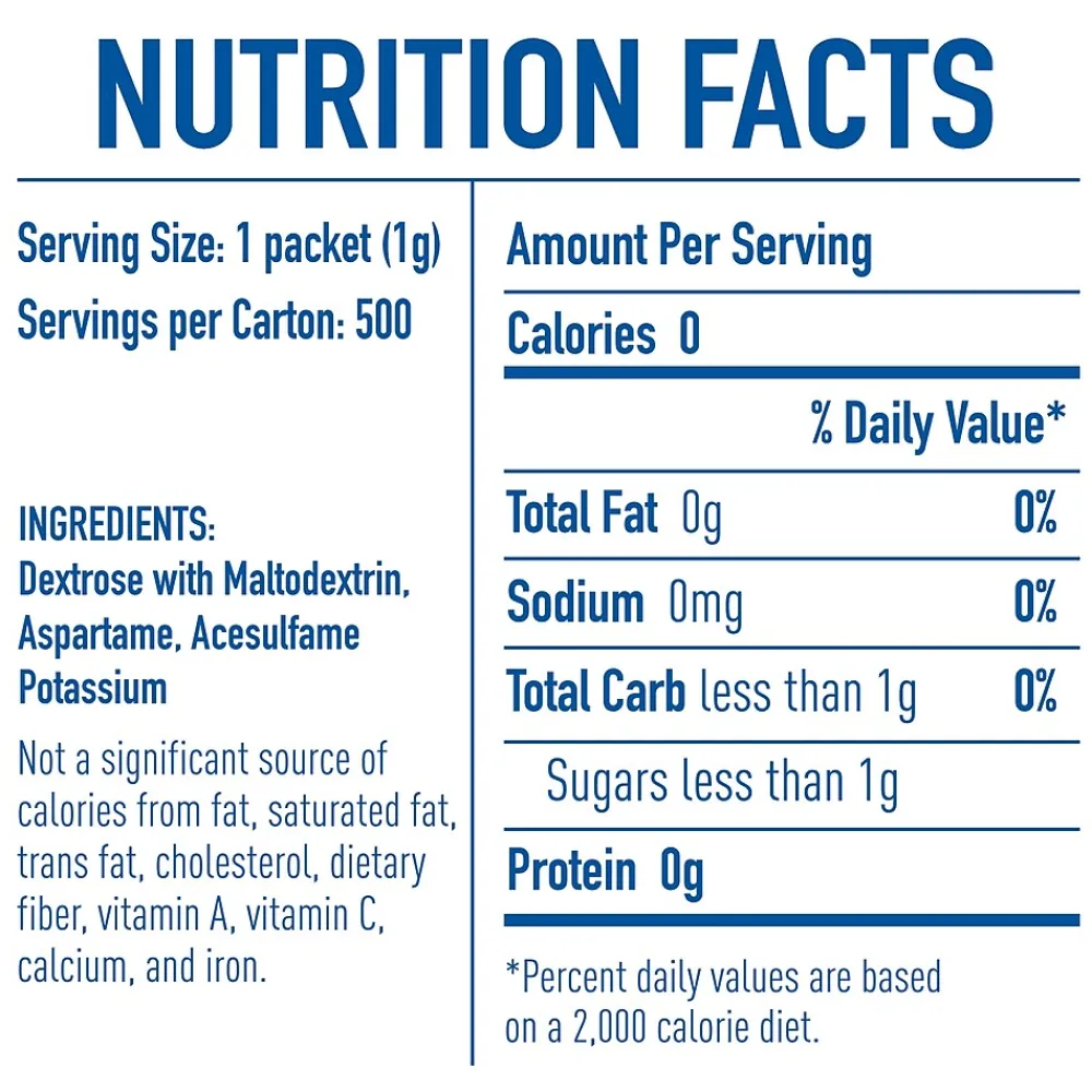 Equal Original Artificial Sweeteners, 500/Box (NUT20015448)