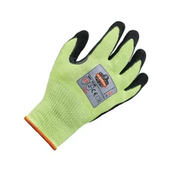 Ergodyne ProFlex 7041 Hi-Vis Nitrile-Coated Cut-Resistant Gloves, ANSI A4, Wet Grip, Lime, Small, 12 Pairs (17812)