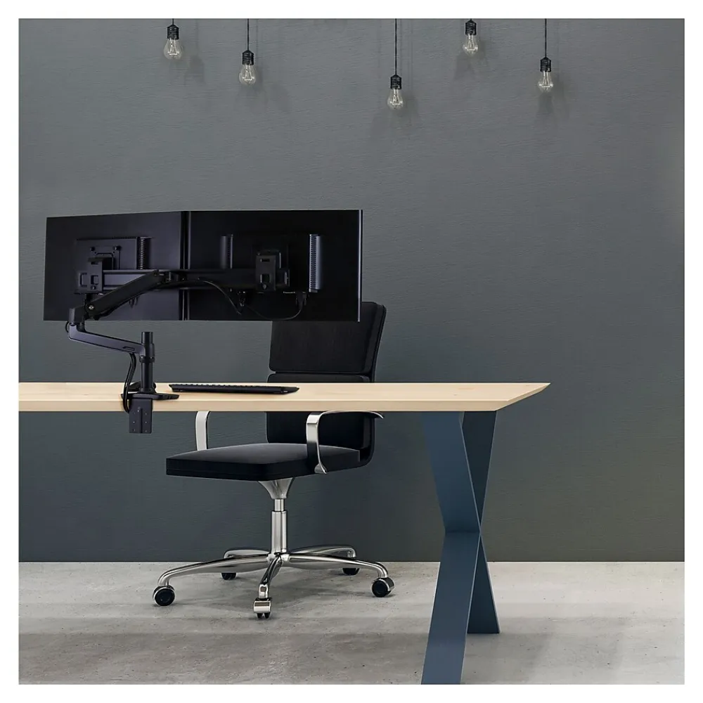 Online Ergotron LX Adjustable Dual Direct Arm Mounting Arm, 25" Screen Support, Matte Black (45489224)