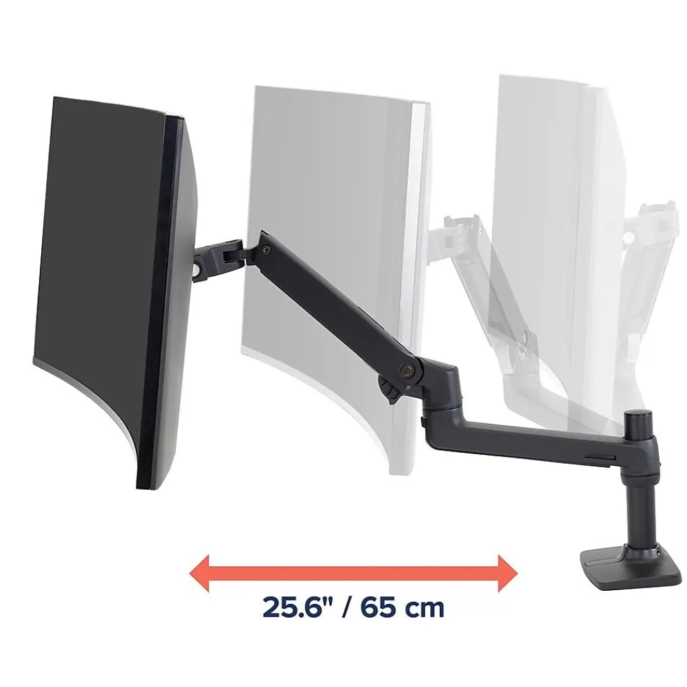 Online Ergotron LX Desk Adjustable Single Arm 2-Piece Clamp & Grommet Mount, 34" Screen Support, Black (45-241-224)