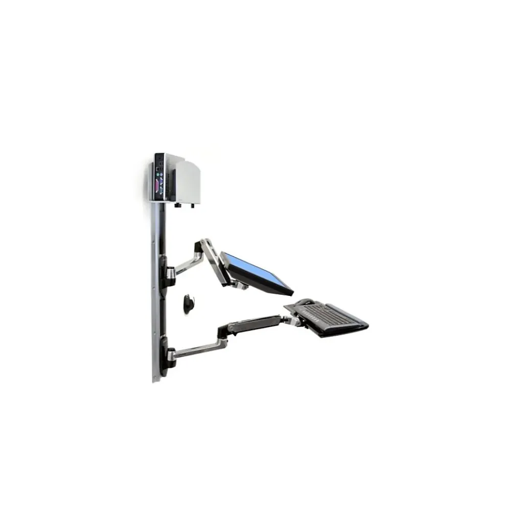 Ergotron LX Wall Mount System Polished Aluminum/Black (45-247-026)