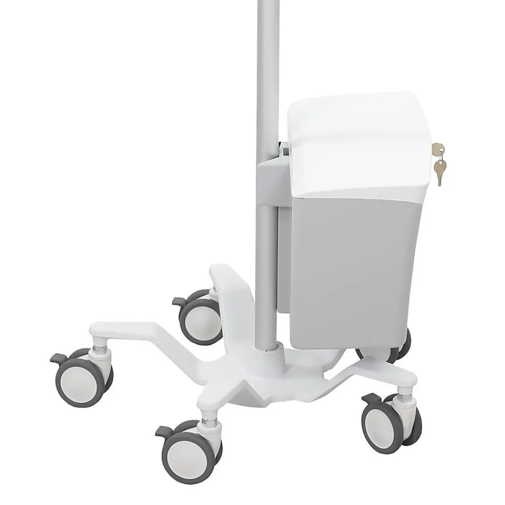 Best Ergotron StyleView Pole Cart, Up to 24" Monitor, Bright White (24-818-211)