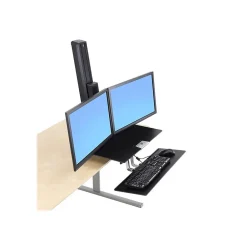 Discount Ergotron WorkFit-S Dual Monitor Stand, Up to 24" Monitors, Black (33-349-200)