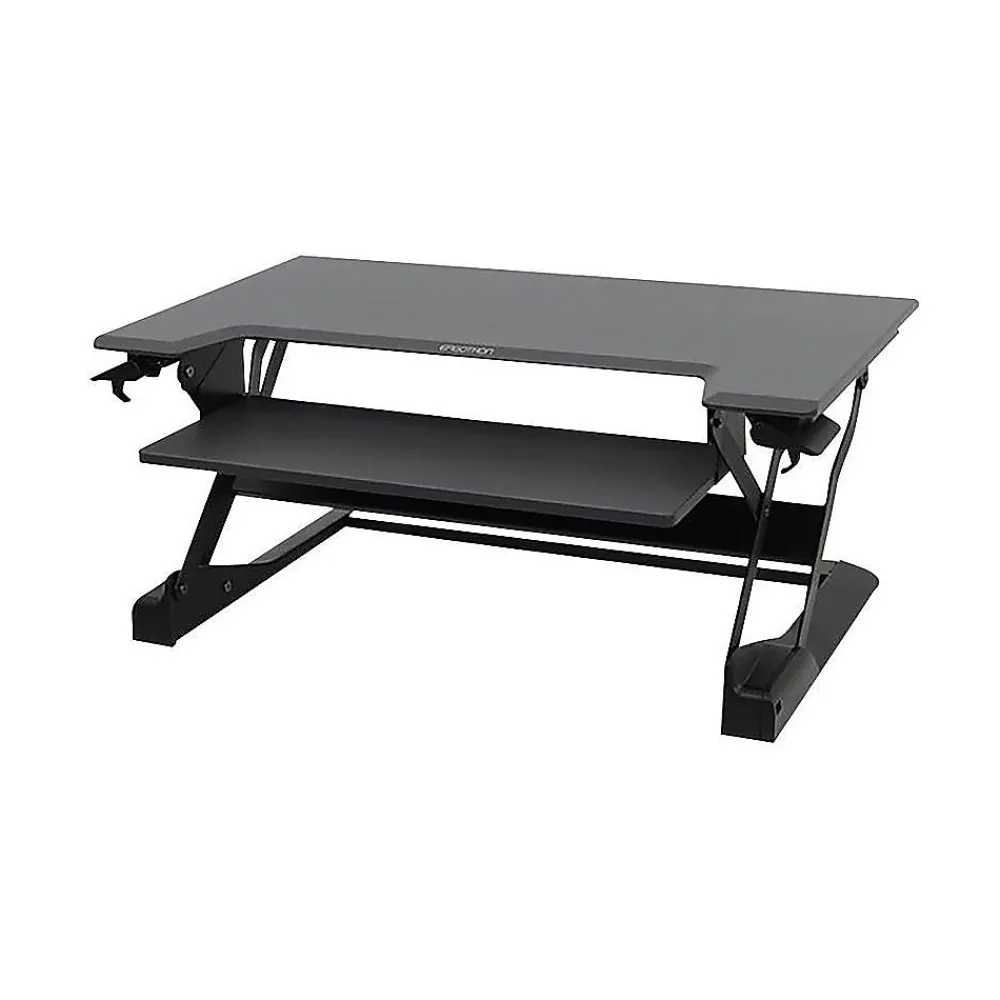 Standing Desks*Ergotron WorkFit-TL 38"W Adjustable Standing Desk Converter, Black/Dark Gray (33-406-085)