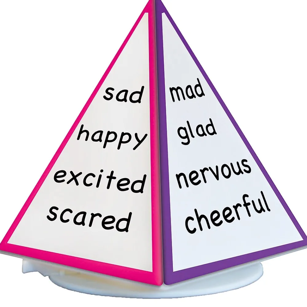 Dry Erase*Essential Learning Spin & Write Pyramid™ Rotating 4-Sided Dry-Erase Board (ELP626691)