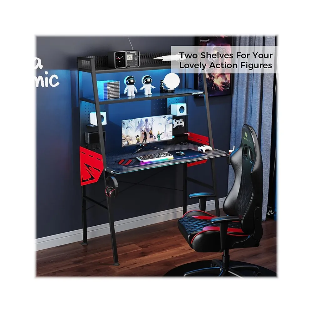 Computer Desks*Eureka Ergonomic 43" Computer Gaming Desk, Black (GD0087-BK)