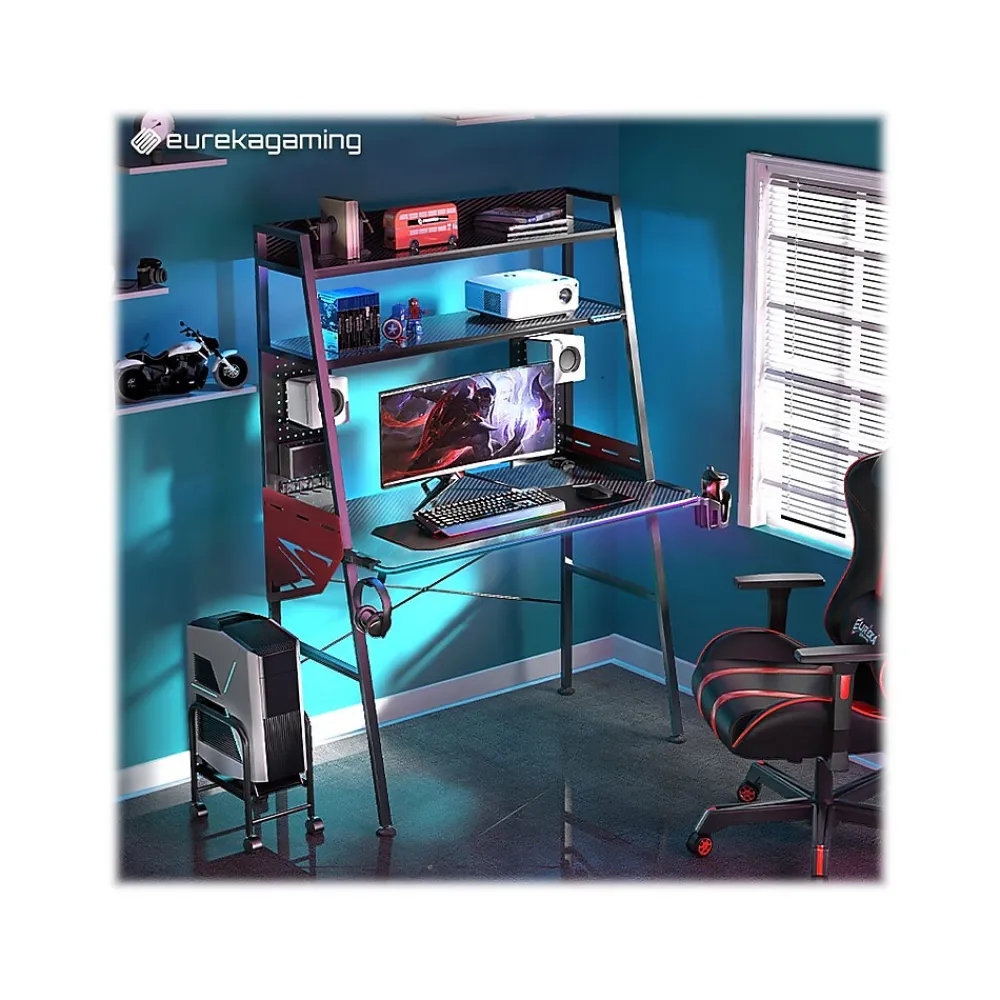 Computer Desks*Eureka Ergonomic 43" Computer Gaming Desk, Black (GD0087-BK)