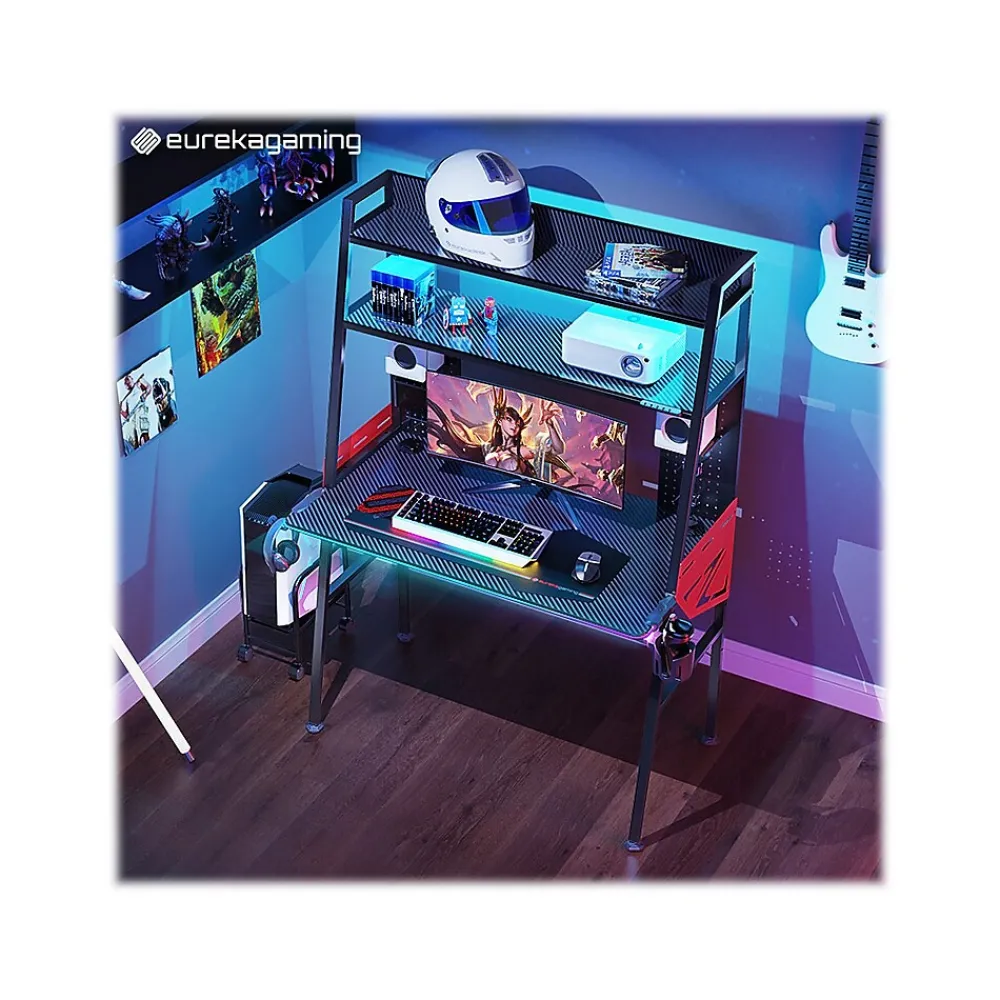 Computer Desks*Eureka Ergonomic 43" Computer Gaming Desk, Black (GD0087-BK)